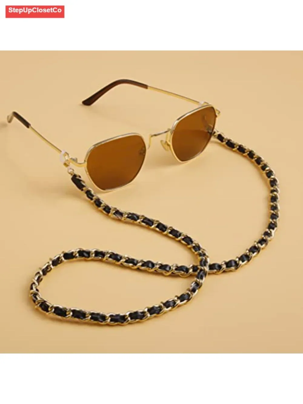 Eyeglass Sunglass Strap Chain Lanyard for Women Aluminum PU Leather